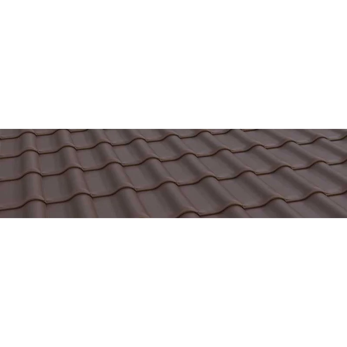 Керамическая черепица Braas Рубин 11V Ангоб темно-коричневый