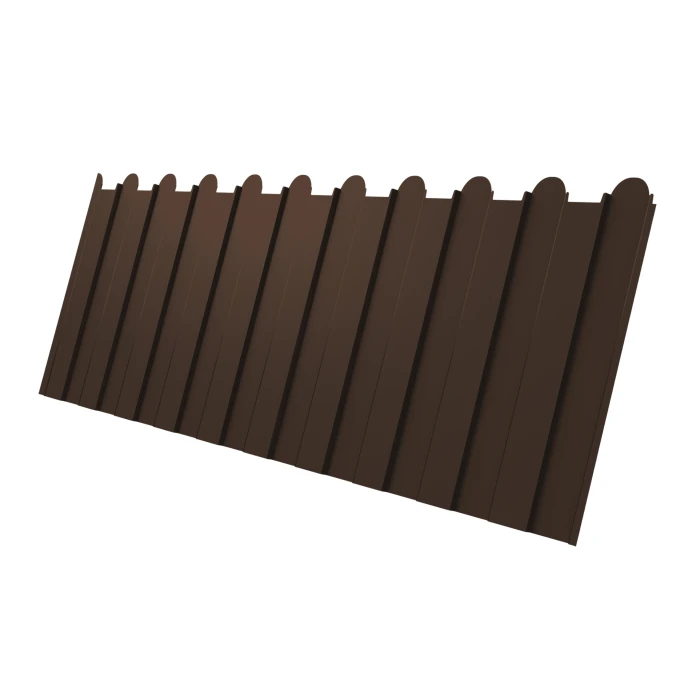 Профнастил фигурный C8 0.5 Satin Matt RAL 8017 Шоколад