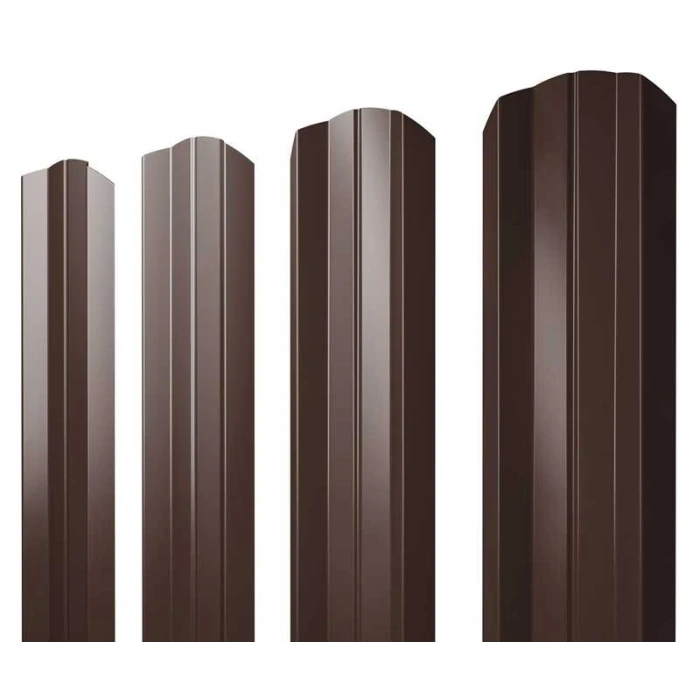 Штакетник М-образный В фигурный Grand Line 0,45 Полиэстер RAL 8017 Шоколад